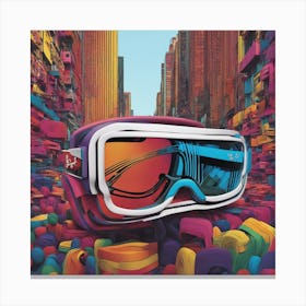 New Poster For Ray Ban Speed, In The Style Of Psychedelic Figuration, Eiko Ojala, Ian Davenport, Sci (2) Canvas Print