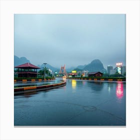 Wet City Canvas Print