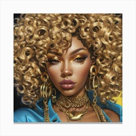 Afro Girl Canvas Print