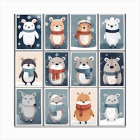 Winter Bears Canvas Print