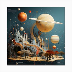 Planets - Solar System - 6 Canvas Print