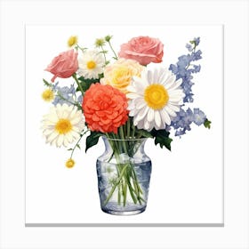 Flowers In A Vase 3 Canvas Print