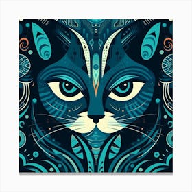 Psychedelic Cat Canvas Print