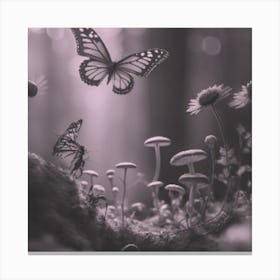 Butterfly In The Forest Canvas Print