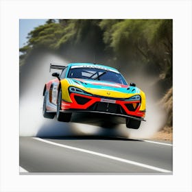 Auto En Competencia Canvas Print