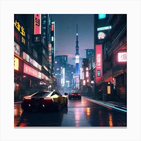 City At Night 11 Canvas Print