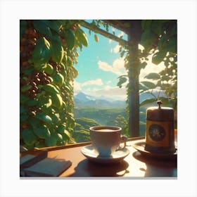 Coffee Table With A View Canvas Print