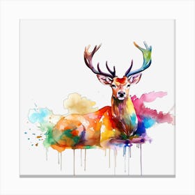 Deer Watercolor Painting 1 Lienzo