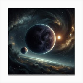 Planets In Space 2 Canvas Print