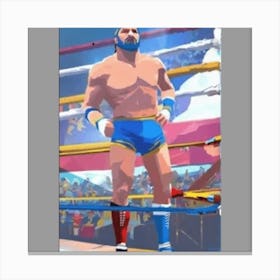 Wwe Wrestler In The Ring Canvas Print