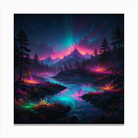Night In The Forest 5 Canvas Print