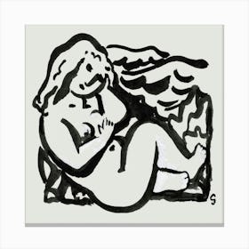 Seated Female Nude (Ca Canvas Print