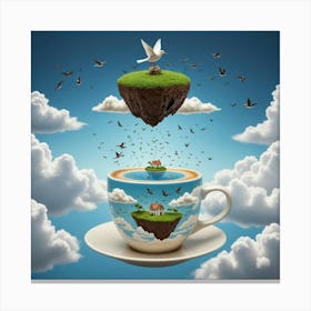 Coffee Cup In The Sky 4 Canvas Print