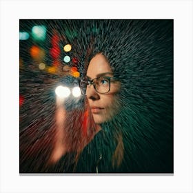 Firefly Dramatic, Dolly, Zoom, Effect, Eerie, Gloomy, Rainy, Night, Woman, Blurred, Focus, Sharpens, (10) Canvas Print