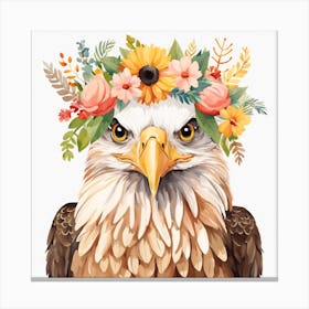 Floral Baby Eagle Nursery Illustration (9) Canvas Print