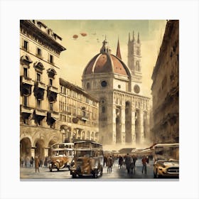 Milano Vintage Travel Poster 1 Canvas Print