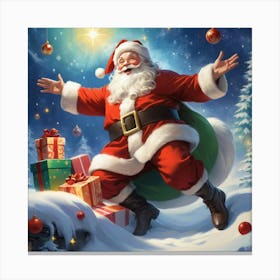 Albedobase Xl A Vibrant And Dynamic Portrayal Of Santa Claus B 3 (8) Canvas Print