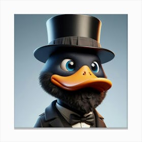 Duck In Top Hat 1 Canvas Print