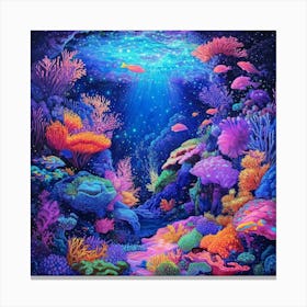 Coral Reef Art Canvas Print