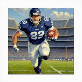 The Iron Challenger Football Athlete in Motion Canvas Print