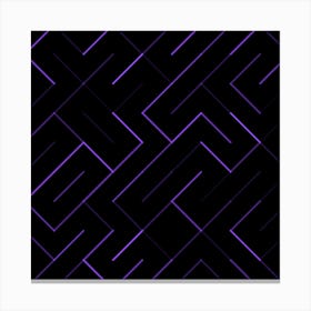 Purple And Black Maze Canvas Print