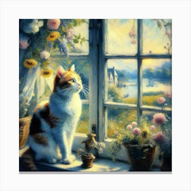 Cat By The Window 1 Canvas Print