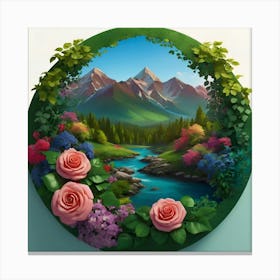 Default A Stunning Highresolution 3d Render Of A Lush Green Mo 0 (1) (1) Canvas Print