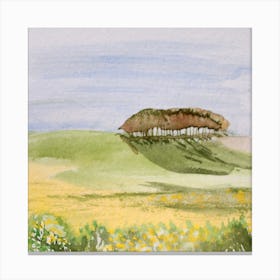 Trees In A Field Canvas Print