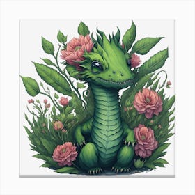 Green Dragon (3) Canvas Print