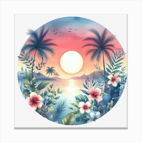 Tropical Sunset Canvas Print