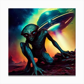 Aliens In Space Canvas Print