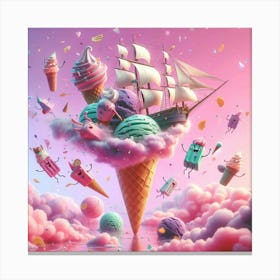 Ice Cream Ship Canvas Print