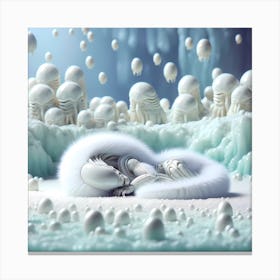 Alien Sleeping 42 Canvas Print