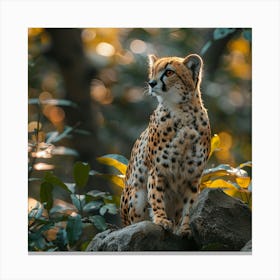 Cheetah In The Forest Canvas Print