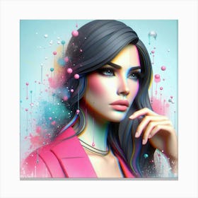 Lady's face Canvas Print