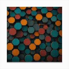 Abstract Background With Hexagons Canvas Print