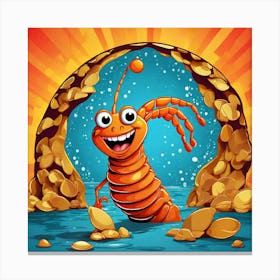 Gold Worm Canvas Print