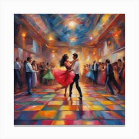 Dance Floor Art Point Canvas Print