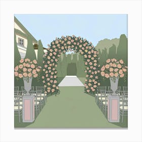 An Illustration Of A Wedding Decor There Uioarwe7tn2y2usxijefqw Um4y0 Phrg60pv Kh1q37a Leinwandbild