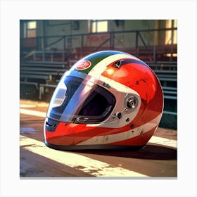 Motocross Helmet Canvas Print