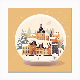 Quebec City Canada 2 Snowglobe Canvas Print
