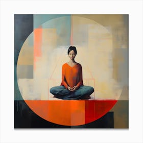 Women Meditating Abstracts By Csaba Fikker 5 Canvas Print