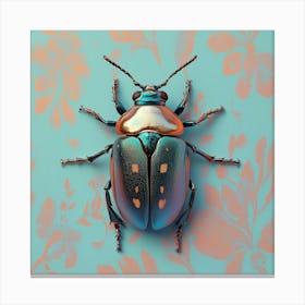 Blue beetle jewerly Canvas Print