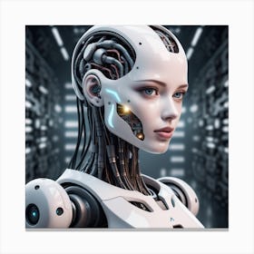 Cyborg Woman 55 Canvas Print