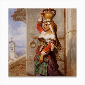 Woman With A Jug Canvas Print