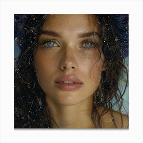 Girl With Blue Eyes 2 Canvas Print