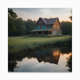 House By The Pond 14 Canvas Print