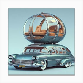 Car On Top Of A Globe Canvas Print