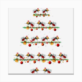 Family Pajama Sets Christmas Matching Mosquito Xmas Tree Canvas Print