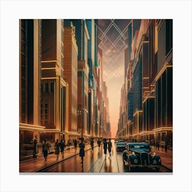 Futuristic City Vibes Canvas Print